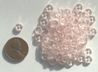 100 2x6mm Transparent Pink Rondelle Beads